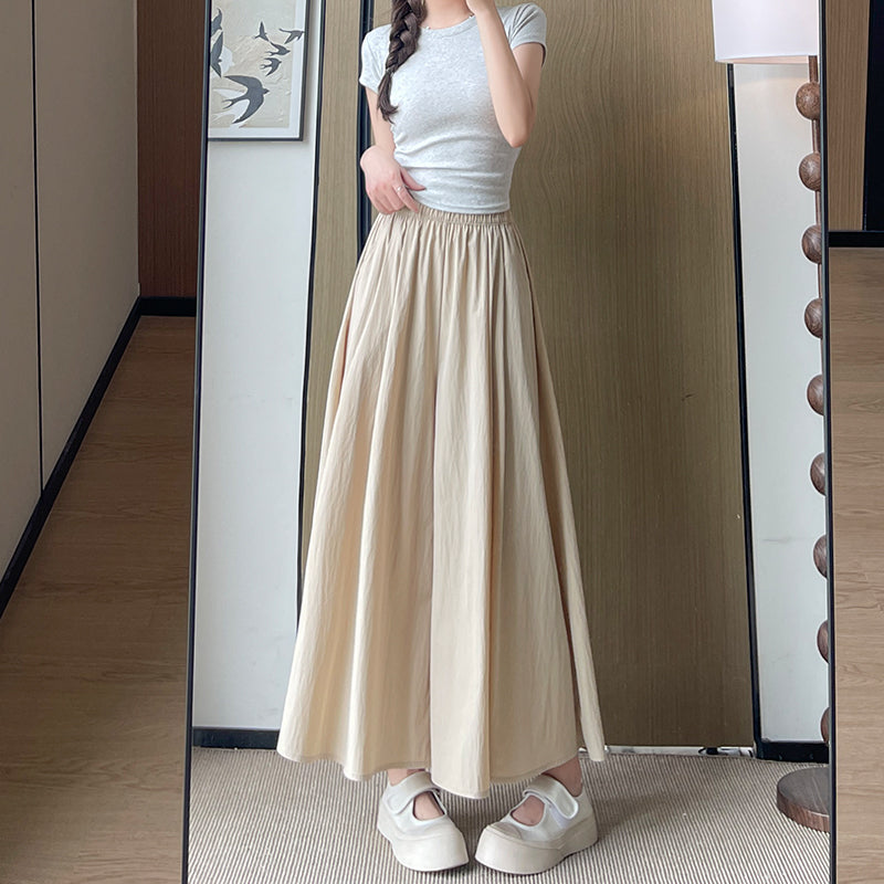 日系綿麻ワイドキュロット女夏のハイウエストゆるウエストウエスト大振り九分パンツ垂れ感ゆったり着やせカジュアル山本パンツ
