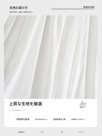 日系のだるい白いキュロットパンツゆったり股間隠しワイドパンツ